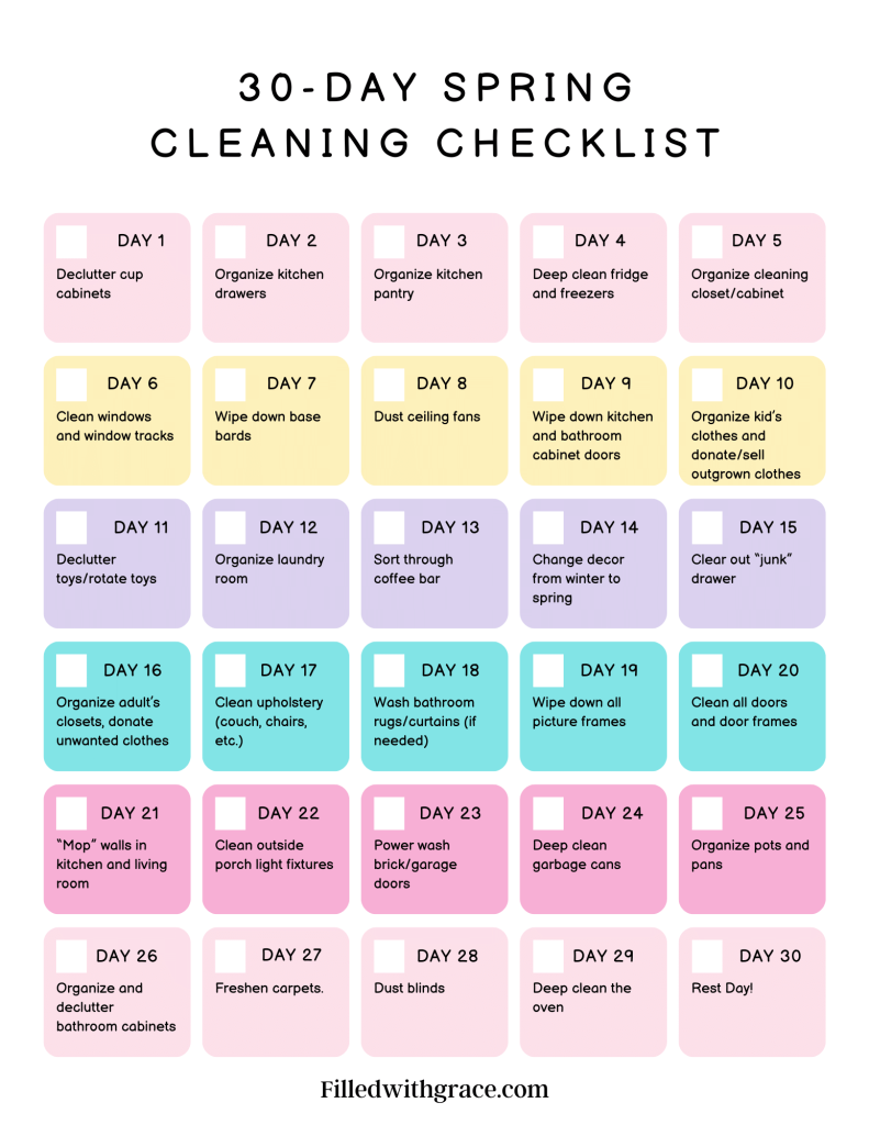 Spring Cleaning Checklist for the Busy Mom